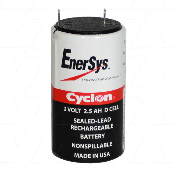 EnerSys 0810-0004 2V D-Cell Sealed Lead Battery Medical-Grade Reliability for Critical Equipment & Backup Systems, 2.5Ah