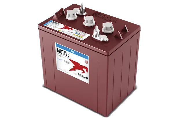 Trojan T-125 6V 240AH Deep Cycle Battery | High-Capacity Flooded Lead Acid | 266AH@100hr | ELPT Terminals | Golf Cart & Renewable Energy