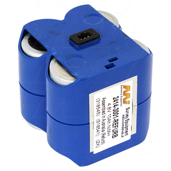 MI Battery Experts 2414-3001-REFURB 4.8V 10Ah NiMH Survey Equipment Battery - Professional-Grade Rechargeable Power for Precision Instruments
