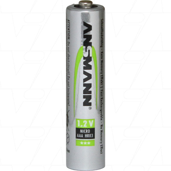 ANSMANN 5030771 AAA NiMH Rechargeable Battery 550mAh, 1000+ Cycles, Pro-Grade Power for High-Drain Devices