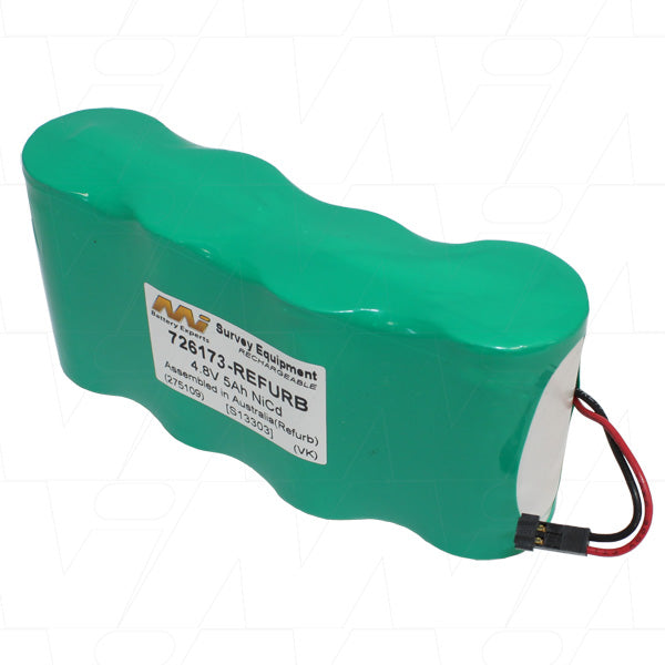 MI Battery Experts 726173-REFURB 4.8V 5Ah NiCd Battery for Professional Surveying Equipment - Long-Lasting, Reliable Power