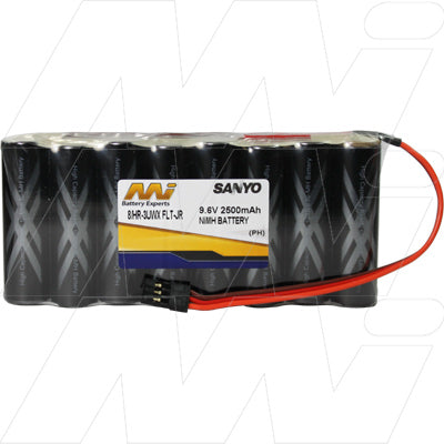Sanyo 8/HR-3UWX FLT-JR NiMH 9.6V 2500mAh RC Transmitter Battery Pack - Pro-Grade Power for Extended Flying