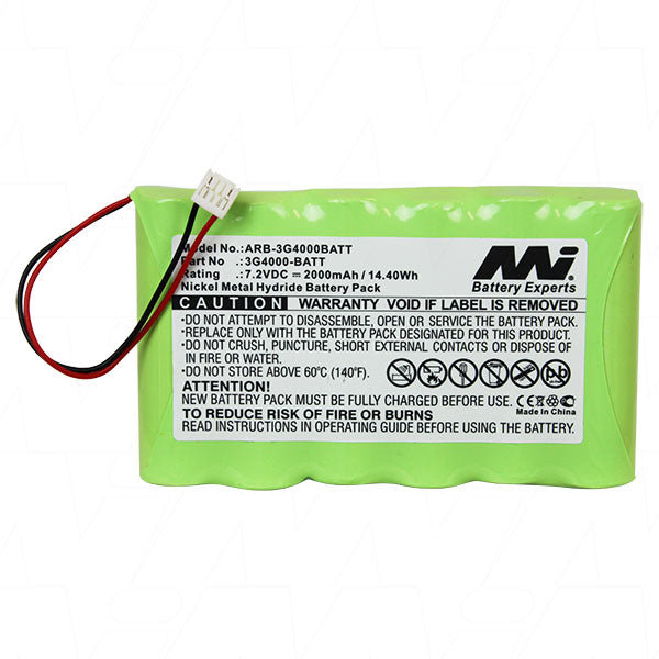 Professional-Grade 7.2V NiMH Battery Pack for DSC Outdoor Alarms 2Ah Capacity, Weather-Resistant, 14.4Wh Total Energy