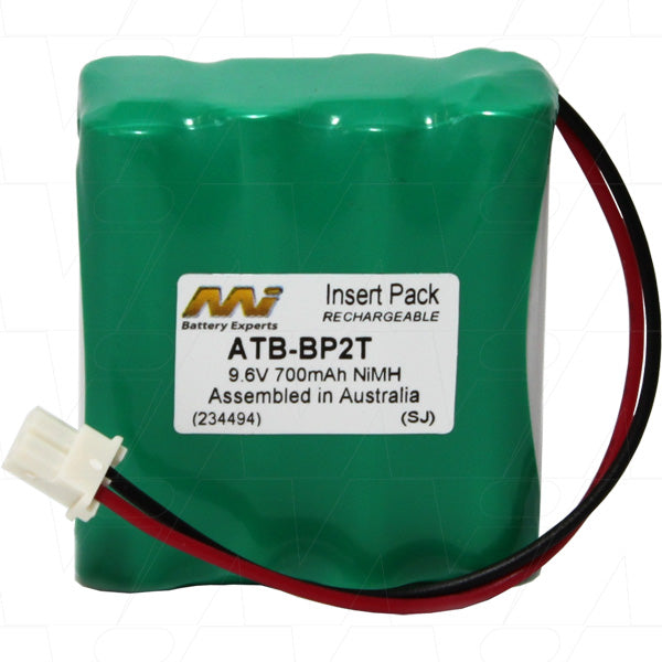 MI Battery Experts ATB-BP2T 9.6V 700mAh NiMH Battery for Animal Tracking - Professional-Grade Power, 6.7Wh, 42x46mm