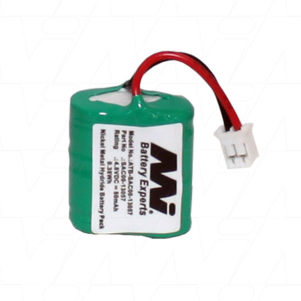 MI Battery Experts ATB-SAC00-13057 NiMH 4.8V 80mAh Battery Pack for Pet Training & Wildlife Tracking Devices