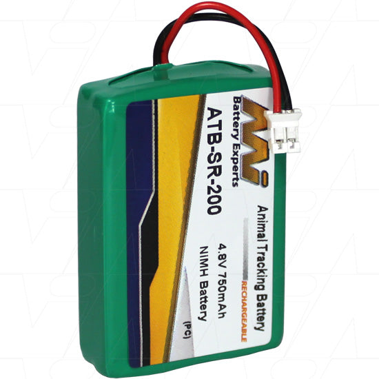 ATB-SR-200 Professional NiMH Battery Pack 4.8V, 750mAh, 3.6Wh - Compact 73g Design for Reliable Power in Specialised Instrumentation