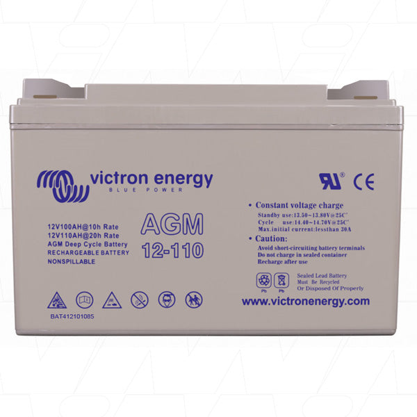 Victron Energy BAT412101085 12V/110Ah Sealed Lead Battery Professional-Grade Power for Solar, Marine & Backup Systems