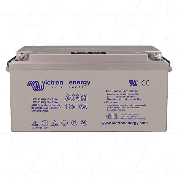Victron Energy BAT412151084 12V 165Ah Sealed Lead Battery - Professional-Grade Power for Backup & Cyclic Use