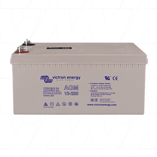 Victron Energy BAT412201084 12V/220Ah Sealed Lead Battery High-Capacity, Maintenance-Free Power for Solar, Marine & Industrial Use