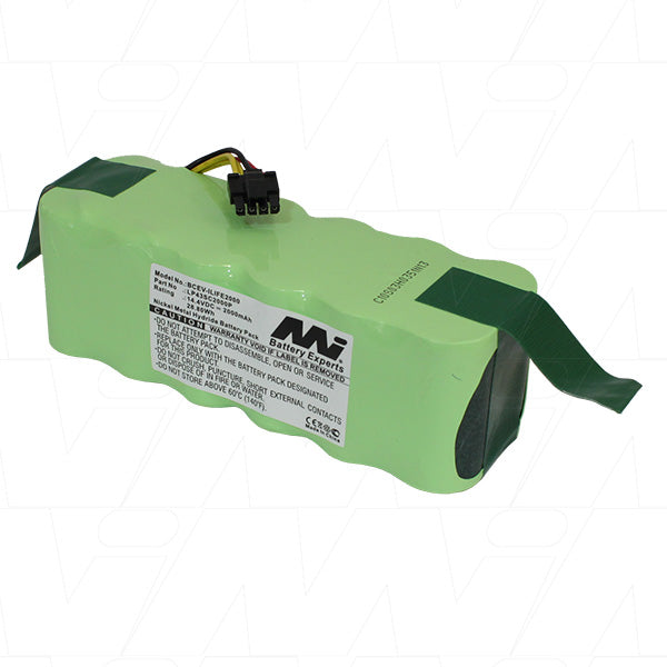 ILIFE 2000 Series NiMH Replacement Battery Pack - 14.4V 2.0Ah, 120-Min Runtime for Robot Vacuums (BCEV-ILIFE2000)