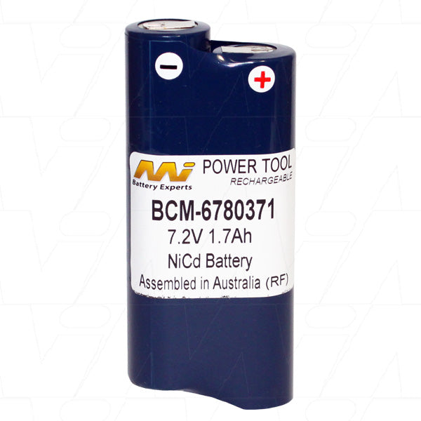 Professional-Grade 7.2V NiCd Power Tool Battery - MI Battery Experts BCM-6780371-BP1 for Cordless Drills & Drivers - 1.7Ah, 12.2Wh
