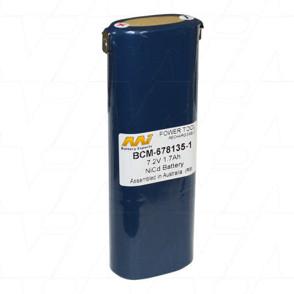 Professional-Grade NiCd Vacuum Battery MI Battery Experts BCM-678135-1 7.2V 1.7Ah for Cordless Cleaners