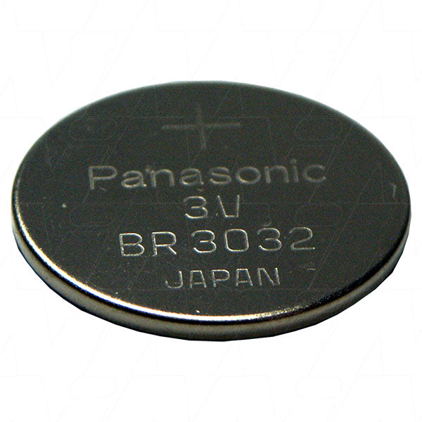 Panasonic BR3032/BN 3V Lithium Coin Cell Battery - 500mAh, 30mm x 3.2mm for Memory Backup & Electronics