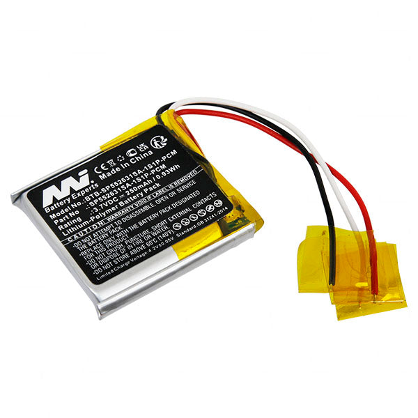 Premium 250mAh LiPo Battery for Wireless Audio MI BTB-SP552631SA-1S1P-PCM-BP1 with PCM Protection, 3.7V, 6g