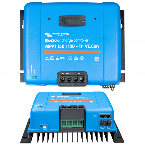 Victron BlueSolar MPPT150/100-TR VE.Can 100A Solar Charge Controller - Pro-Grade 12/24/36/48V Power Management