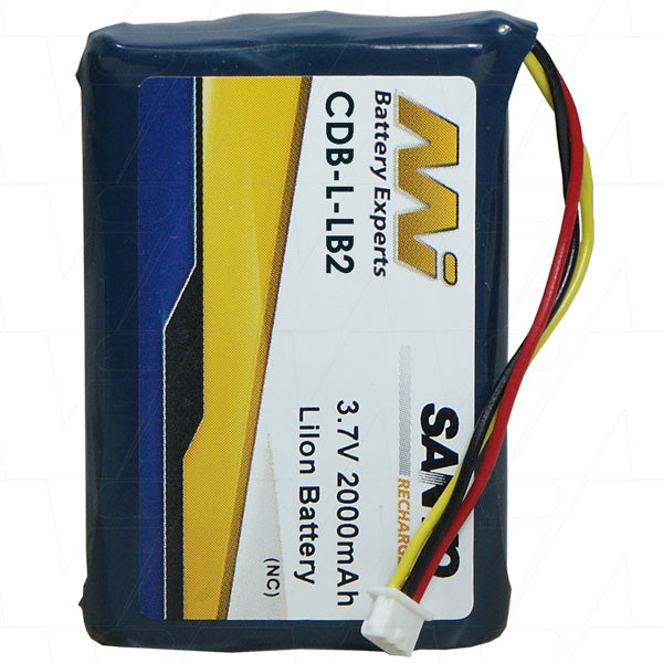 MI Battery Experts CDB-L-LB2 3.7V 2Ah Li-Ion Battery - Compact 94g Power for Professional Devices & Peripherals
