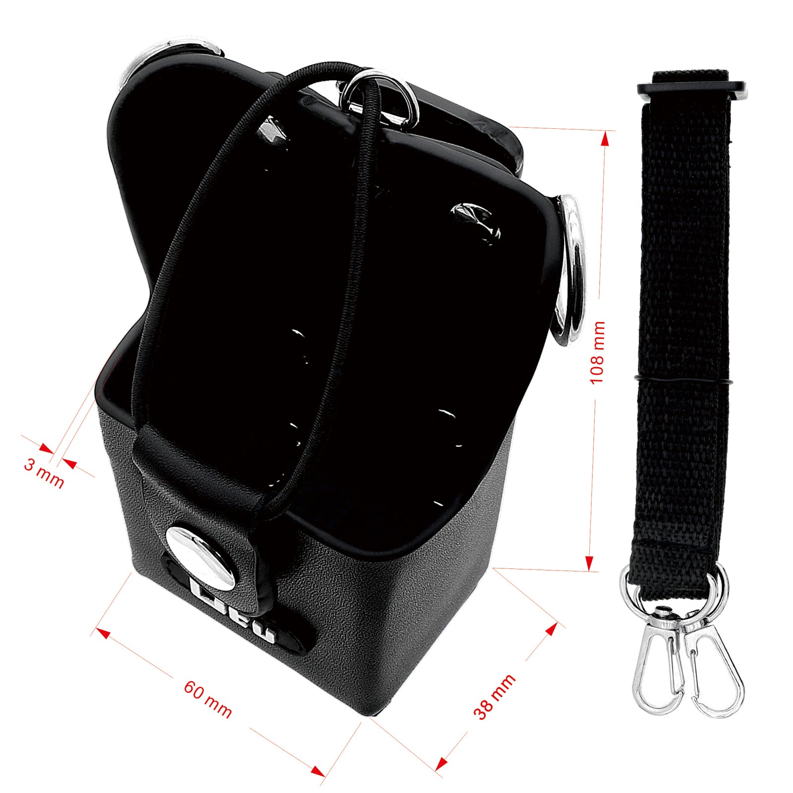 Durable Leather Case for Motorola Mag One A6, A8, A8i, Q5, A10 Radios - Heavy-Duty Protection, 119.8x77.4x67mm Size