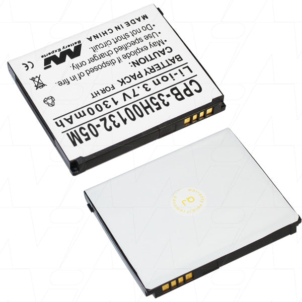 CPB-35H00132-05M-BP1 Pro-Grade 3.7V 1.3Ah Li-Ion Battery for Mobile Devices - 4.8Wh, 27g, Slim 48.1x5mm Design