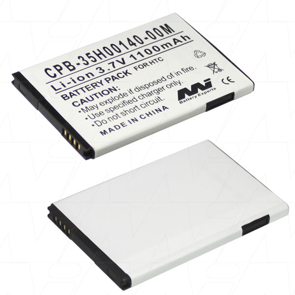 MI Battery Experts CPB-35H00140-00M-BP1 Lithium-Ion Smartphone Battery, 3.7V 1.1Ah, Ultra-Slim 4.5mm Profile