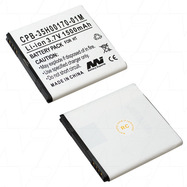 MI Battery Experts CPB-35H00170-01M-BP1 Professional-Grade 3.7V 1.5Ah Li-Ion Battery for Smartphones, Ultra-Slim 5.3mm