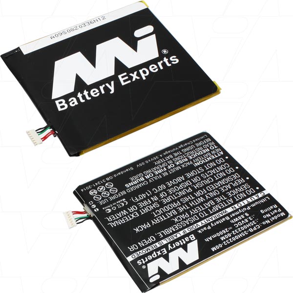 MI Battery Experts CPB-35H00232-00M-BP1 LiPo Battery - 2.6Ah, 3.8V, Slim 3.4mm Profile for Smartphones - Premium Power