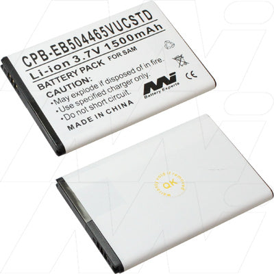 Professional-Grade MI Battery Experts CPB-EB504465VUCSTD-BP1 Lithium-Ion Battery - 3.7V, 1.5Ah, 5.5Wh for Smartphones