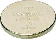 Panasonic CR1220 3V Lithium Coin Battery - 35mAh Capacity for Memory Backup & Electronics, 12.5mm x 2mm