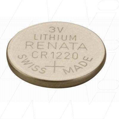 Renata CR1220 3V Lithium Coin Cell Battery - 35mAh Swiss-Made Professional Power for Compact Electronics
