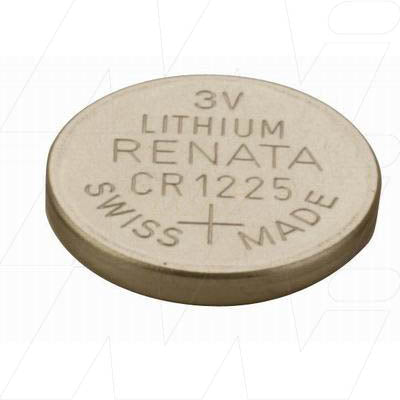Renata CR1225 3V Lithium Coin Cell Battery - 48mAh Swiss-Made for Electronics, Instruments & Memory Backup