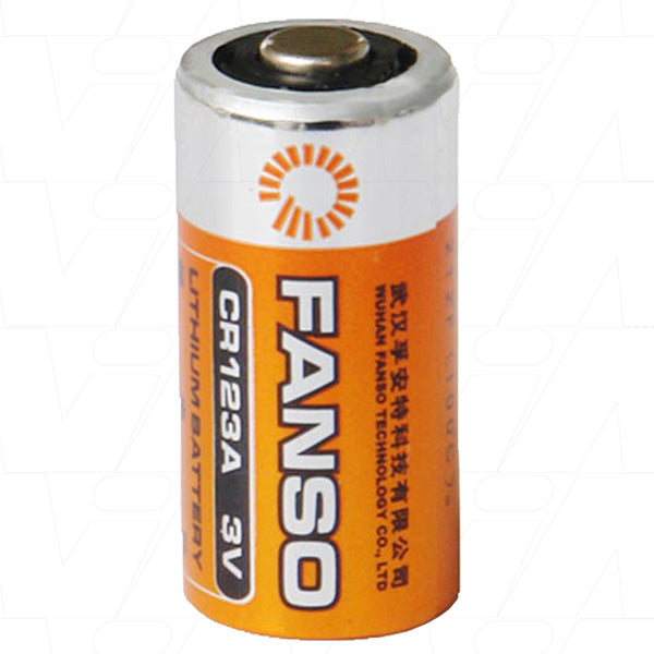 FANSO CR123A-BULK 3V Lithium Battery - Professional-Grade 1.5Ah Capacity for High-Drain Devices & Security Systems