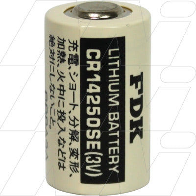 FDK CR14250SE 3V Lithium Battery - Industrial-Grade 1/2AA Backup Power for PLC & Controller Memory Systems (850mAh)