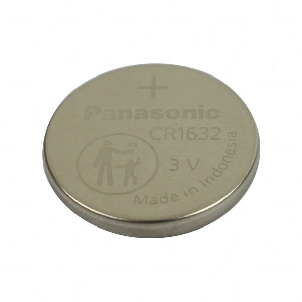 Panasonic CR1632/BN 3V Lithium Coin Cell Battery - 140mAh, 16mm Diameter for Electronics & Instruments