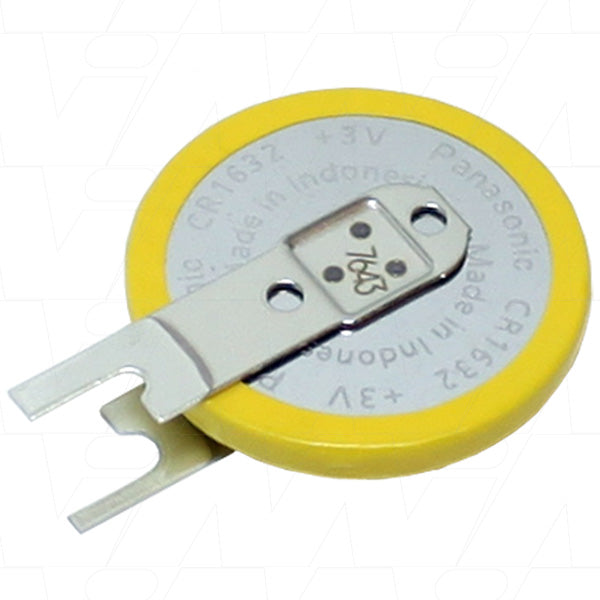 Panasonic CR1632 3V Lithium Coin Cell Battery Ultra-Thin 3.2mm Profile, 140mAh Capacity for Precision Electronics