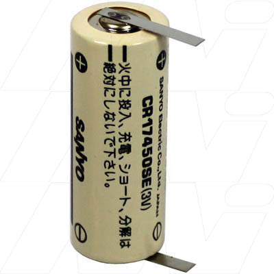 FDK CR17450SE-T1 3V Lithium Battery for Industrial Memory Backup - 2.5Ah Capacity, 17x45mm, PLC Compatible