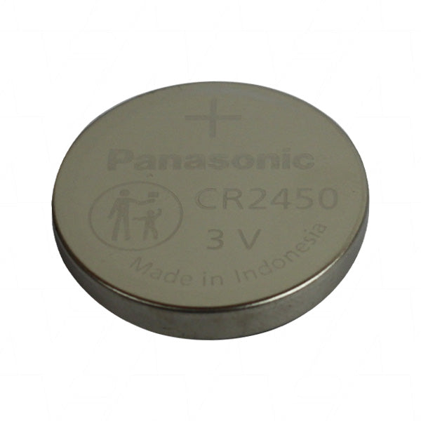 Panasonic CR2450 Lithium Coin Cell Battery - 3V, 620mAh, Memory Backup, IoT, Industrial Use
