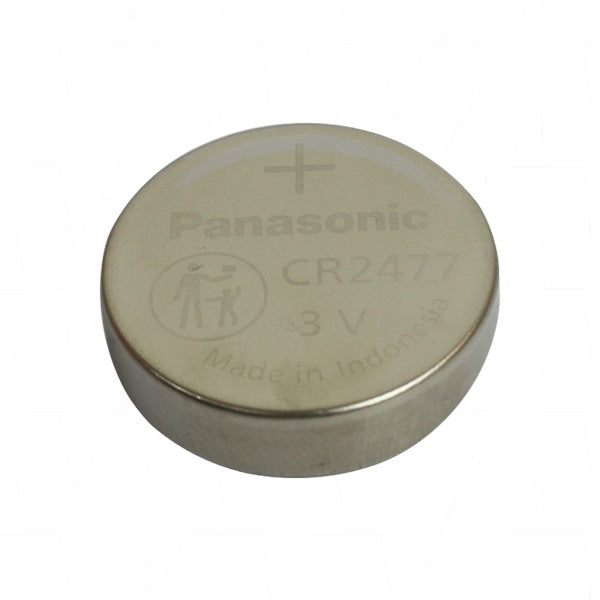 Panasonic CR2477/BN 3V Lithium Coin Cell Battery - 1Ah Capacity, 24.5mm x 7.7mm, for Memory Backup & Critical Electronics