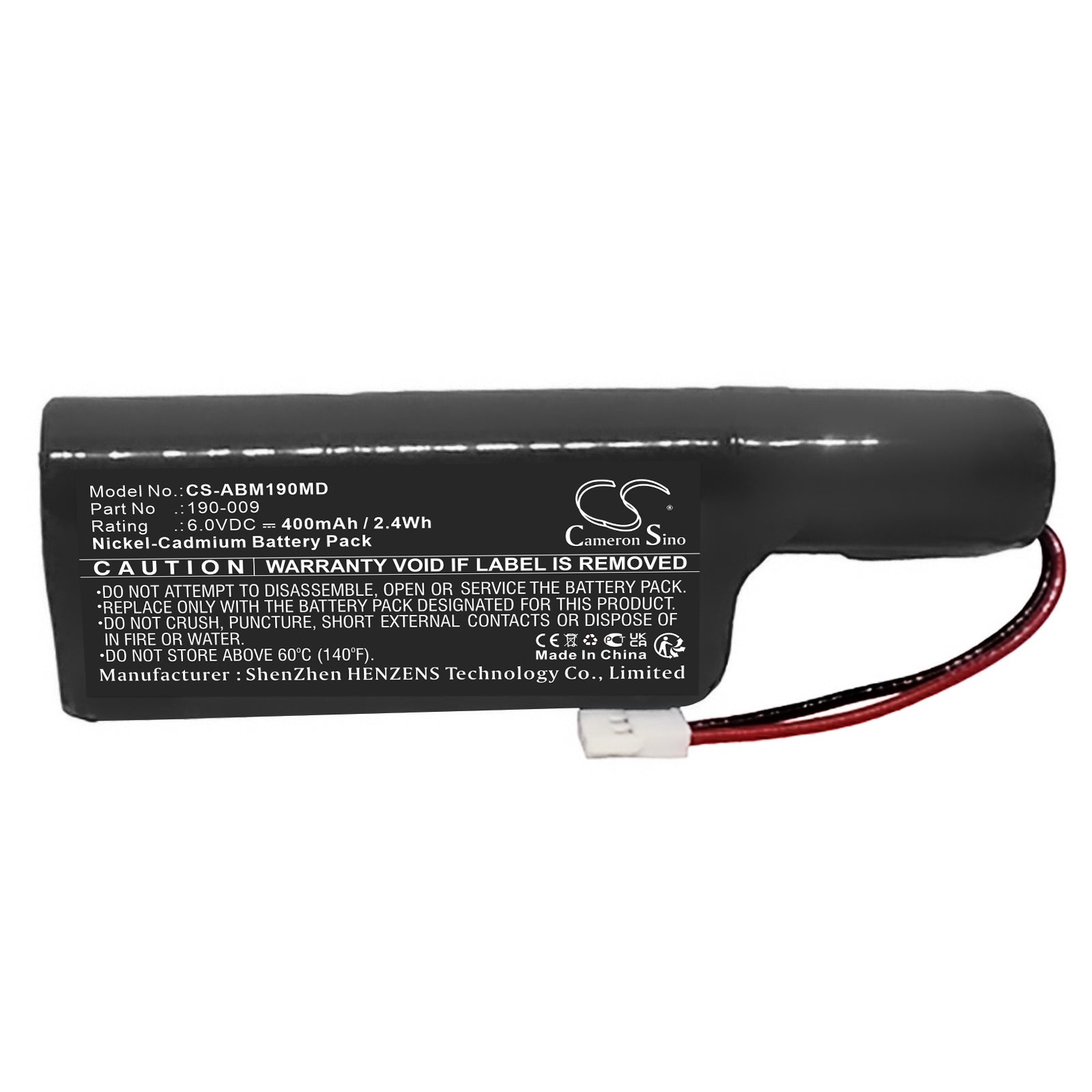 Alcon Renaissance Autokeratometer/Keratometer Replacement Battery - 6V 400mAh NiCD - Replaces 190-009, OM10935, B10935