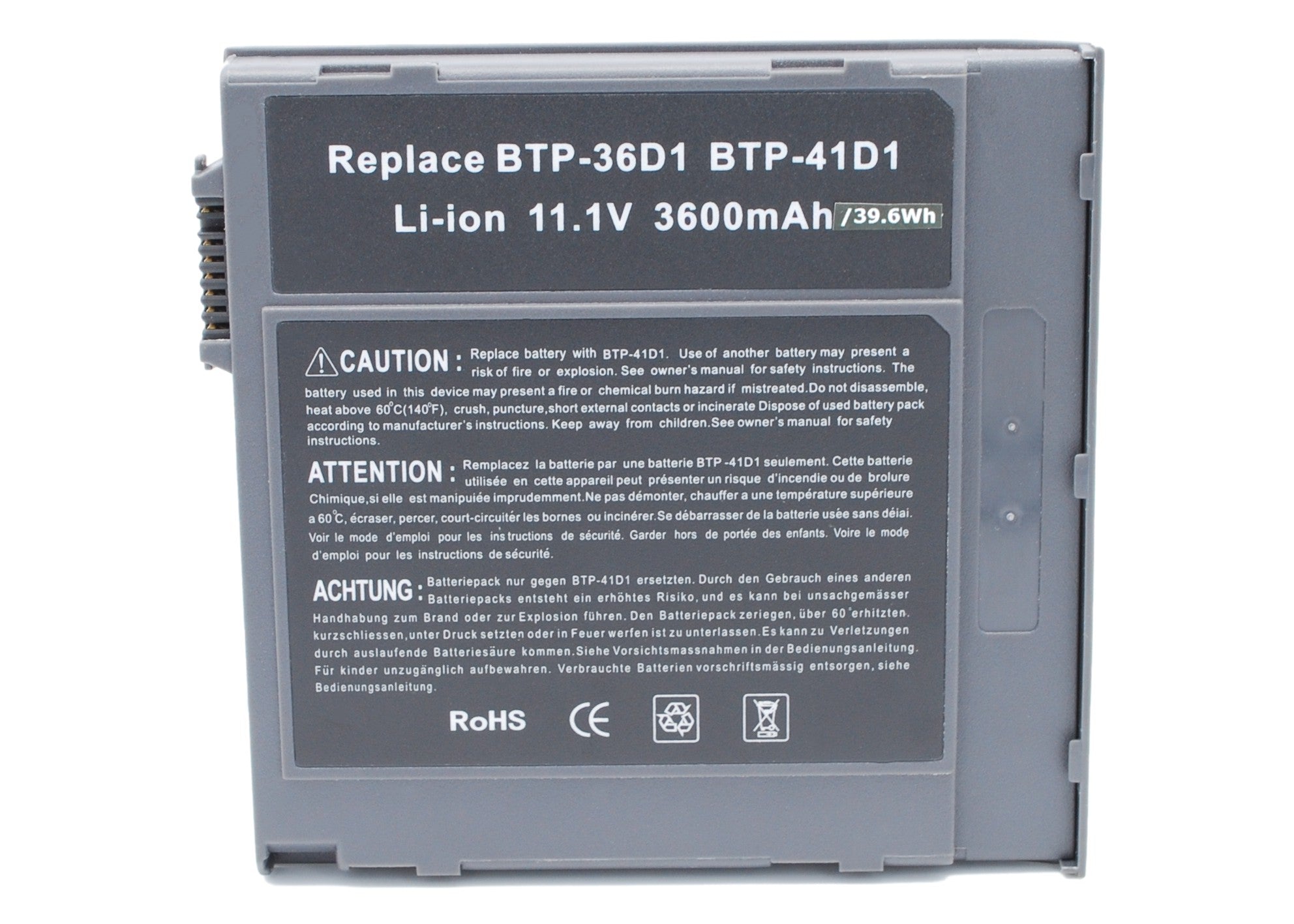 3600mAh Laptop Battery for Acer TravelMate 350, 360, 361 Series - 11.1V Li-ion Replacement Battery