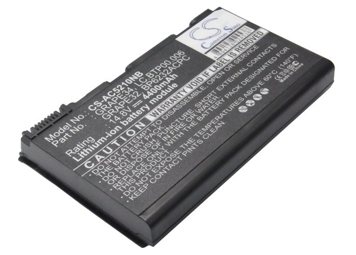 Acer TravelMate Extensa Laptop Battery: 4400mAh, 14.8V Li-ion, Replacement for TravelMate P2, Extensa 15, & More