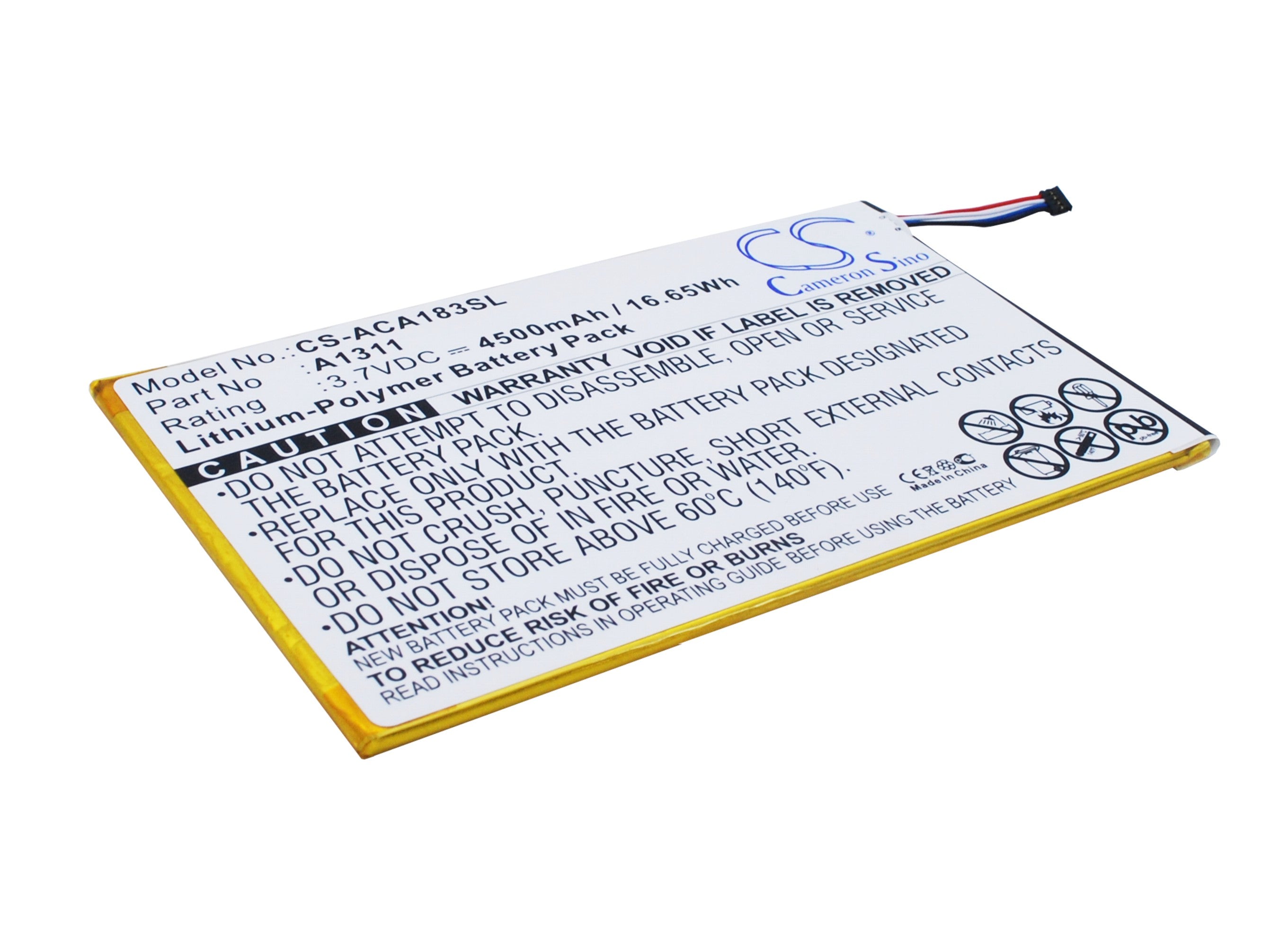 4500mAh Replacement Battery for Acer Iconia Tab 8 A1-830, 3.7V 16.65Wh Li-Polymer, Tablet Repair Part