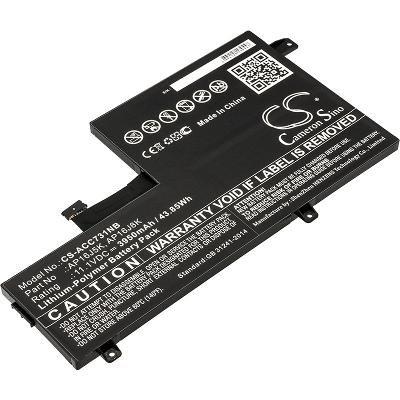 Acer Chromebook 11 N7 C731 Battery - 43.85Wh, 11.1V, 3950mAh - Replacement Li-Polymer