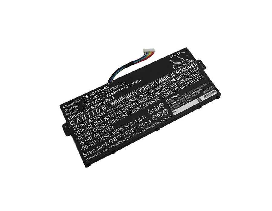 3450mAh Laptop Battery for Acer Chromebook R11 C738T CB3-131 CB5-132T - 10.8V 37.26Wh Li-ion Replacement