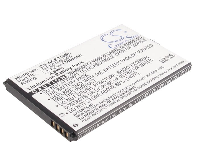 Acer Liquid Mini E310 Express E320 Battery - 1300mAh - Replacement Li-ion - 3.7V