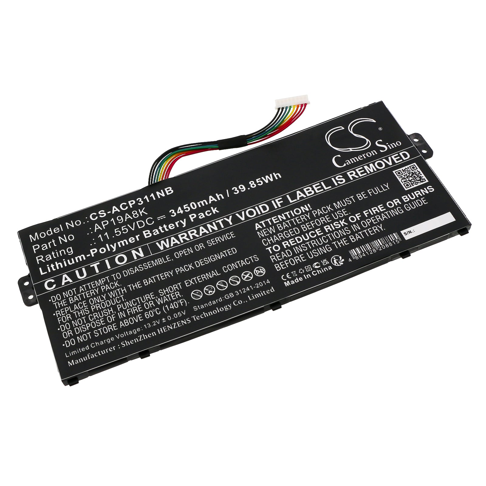 AP19A8K Battery for Acer Chromebook Spin 11 CP311 Series - 11.55V 39.85Wh Replacement