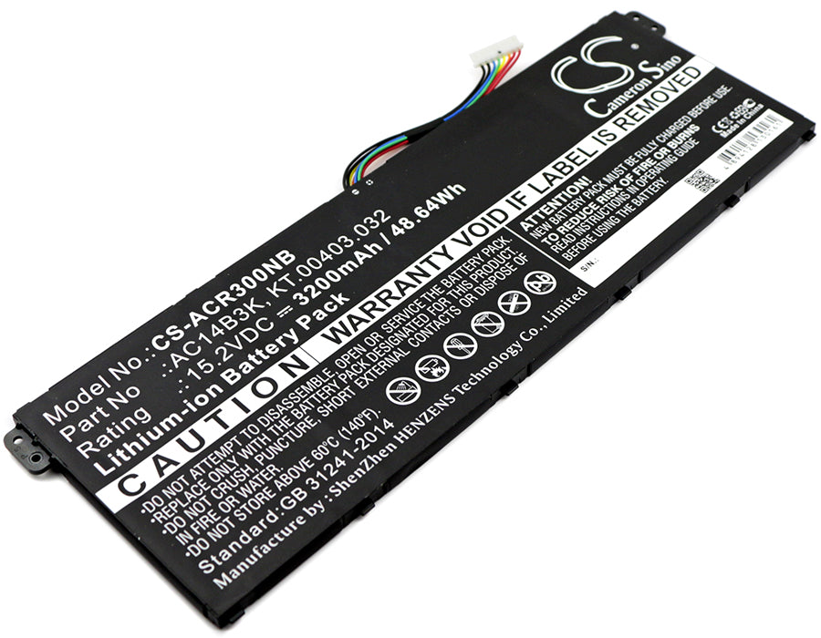 Replacement Laptop Battery 15.2V 48.64Wh for Acer Aspire, Swift, Spin, TravelMate Series - High Capacity Li-ion Power