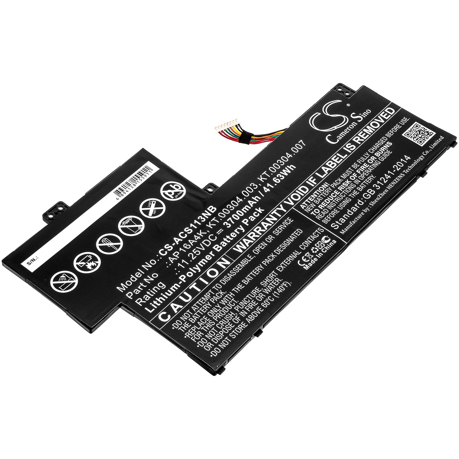 Acer Swift 1 & Aspire One Cloudbook Battery - 3700mAh 11.25V Li-Polymer Replacement Battery