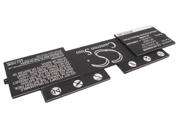 2300mAh Acer Aspire S5-391 Laptop Battery: 14.8V 34.04Wh Li-Polymer Replacement - AP12B3F, BT.00403.022