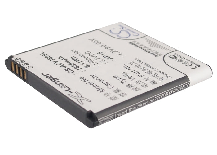 Acer Liquid E1/E1 Duo/V360 Mobile Battery - 1650mAh 3.7V Li-ion Replacement - AP18