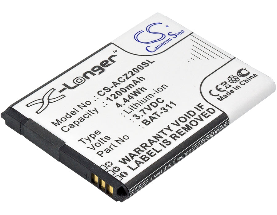 1200mAh Replacement Battery for Acer Liquid Z200 Z220 M220 - BAT-311 KT.0010S.011 - 3.7V Li-ion Battery - Phone Repair