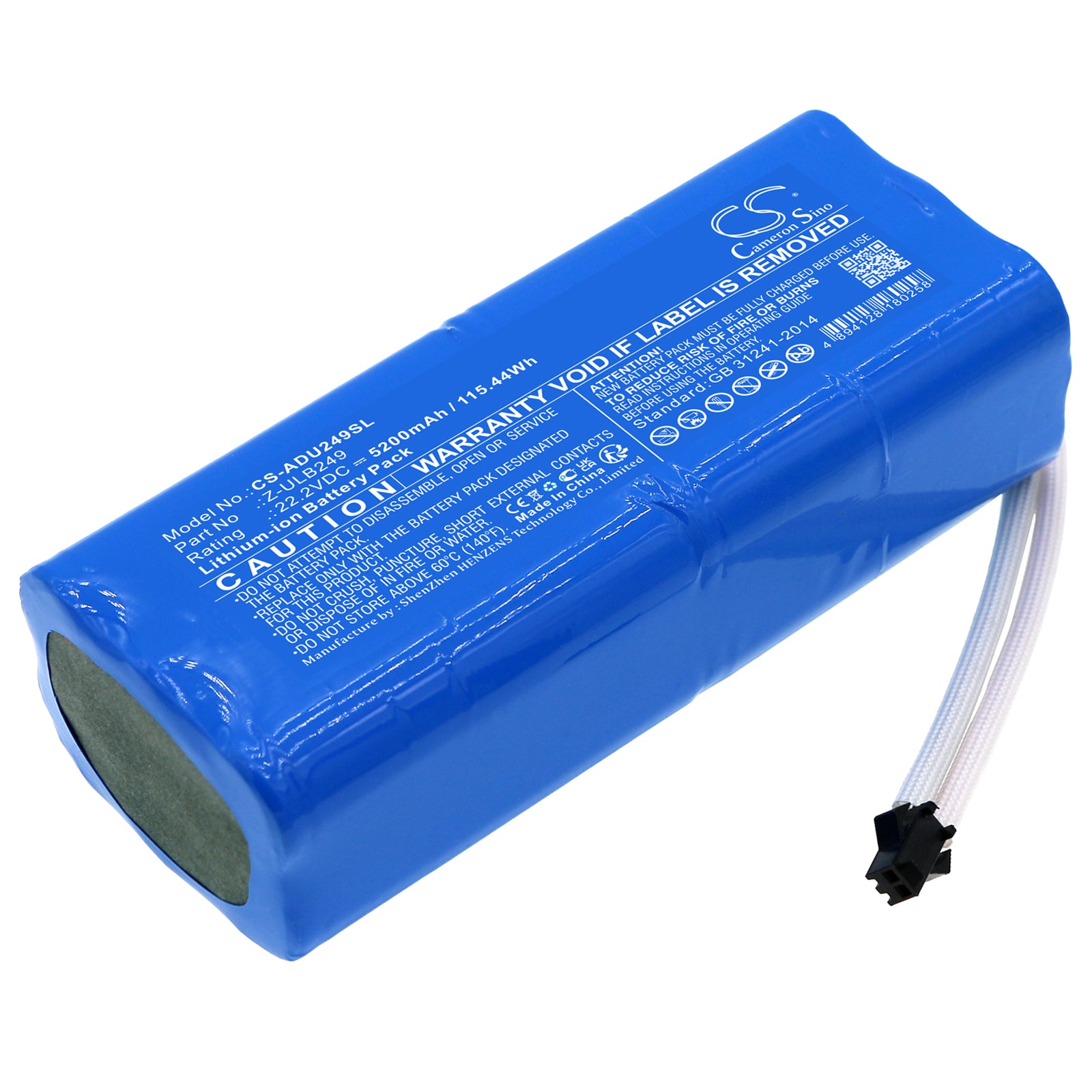 22.2V 5200mAh Li-ion Replacement Battery for American DJ Ultra Go Par7X - 115.44Wh Rechargeable Power Pack